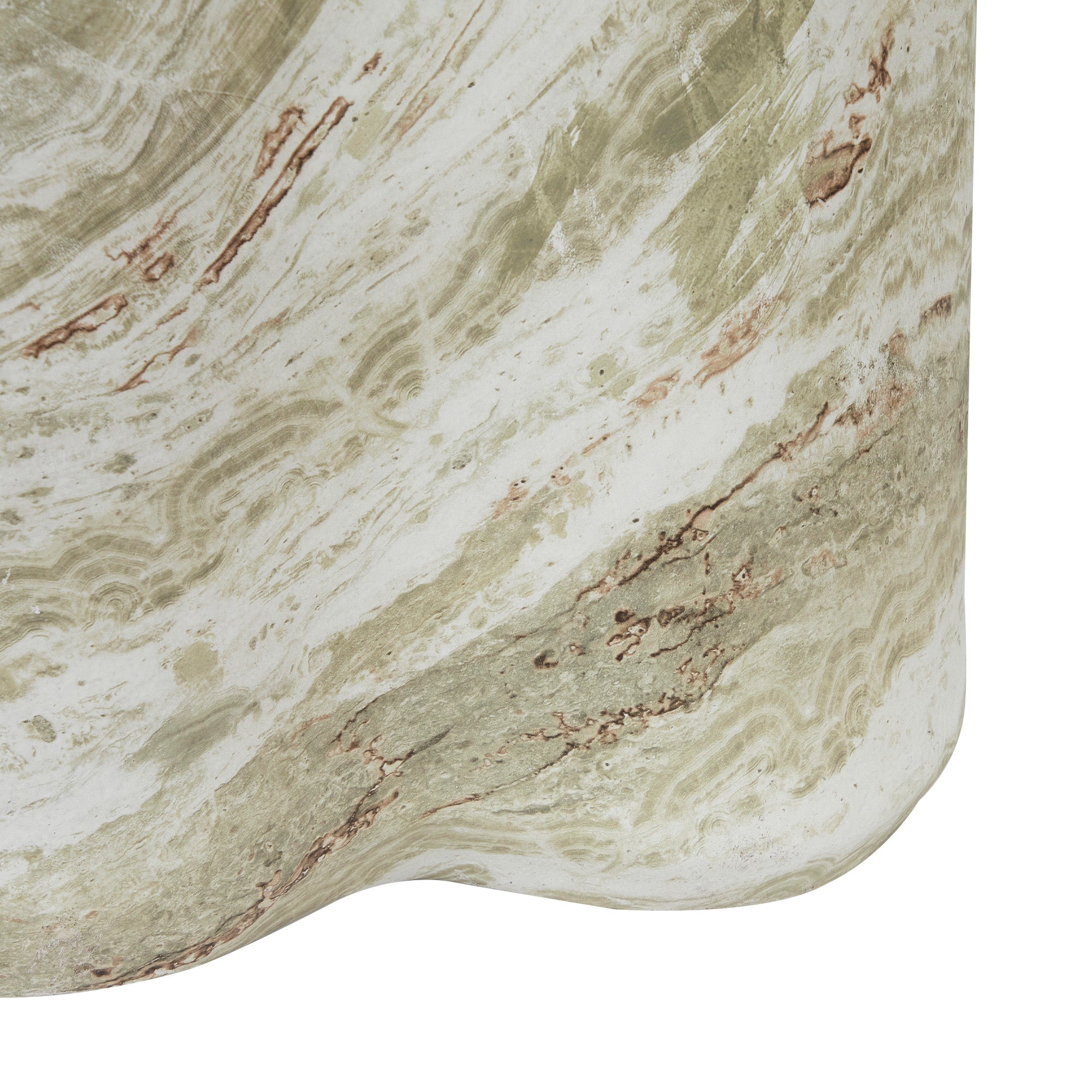 Poppy MgO Side Table Green Marble Look