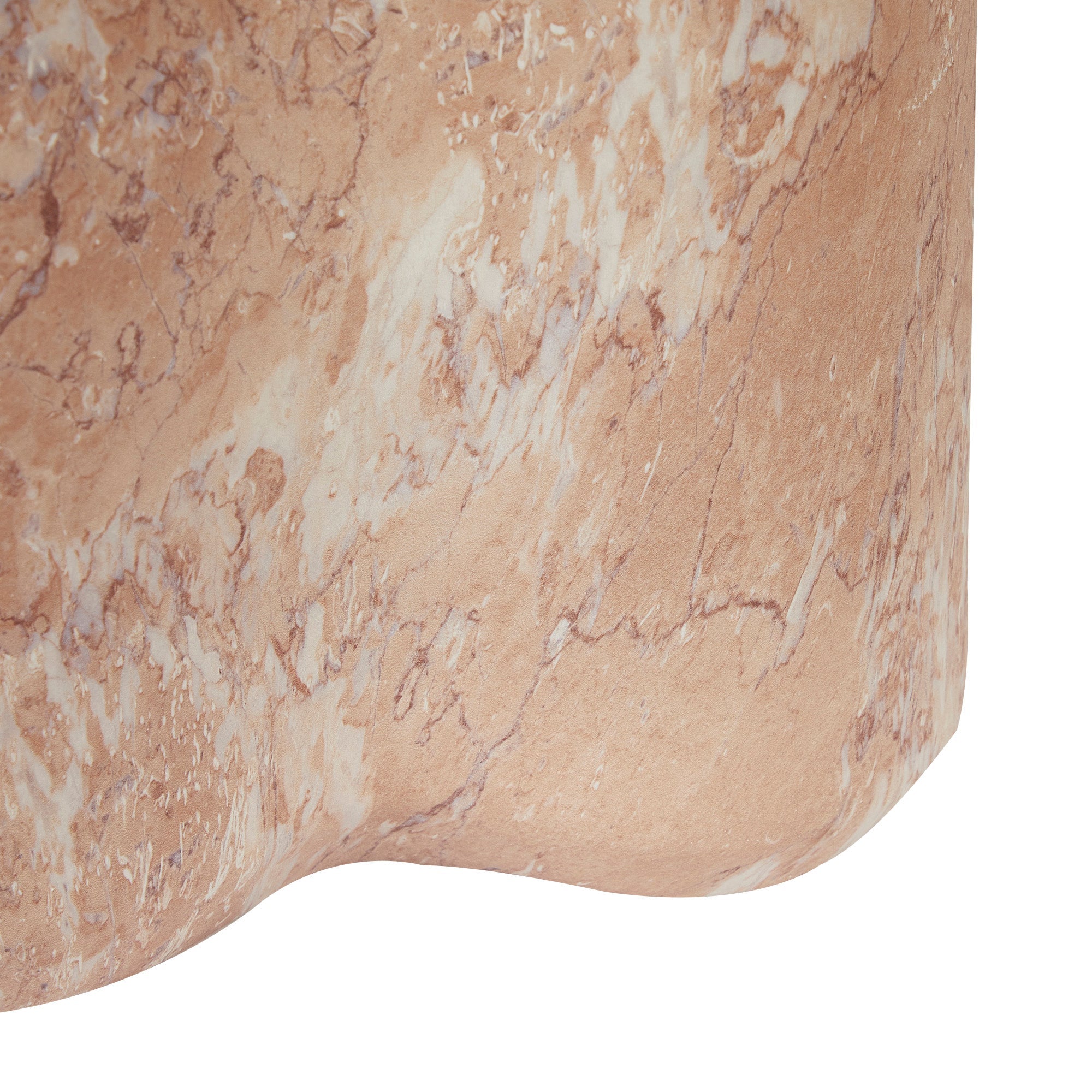 Poppy MgO Side Table Tea Rose Marble Look