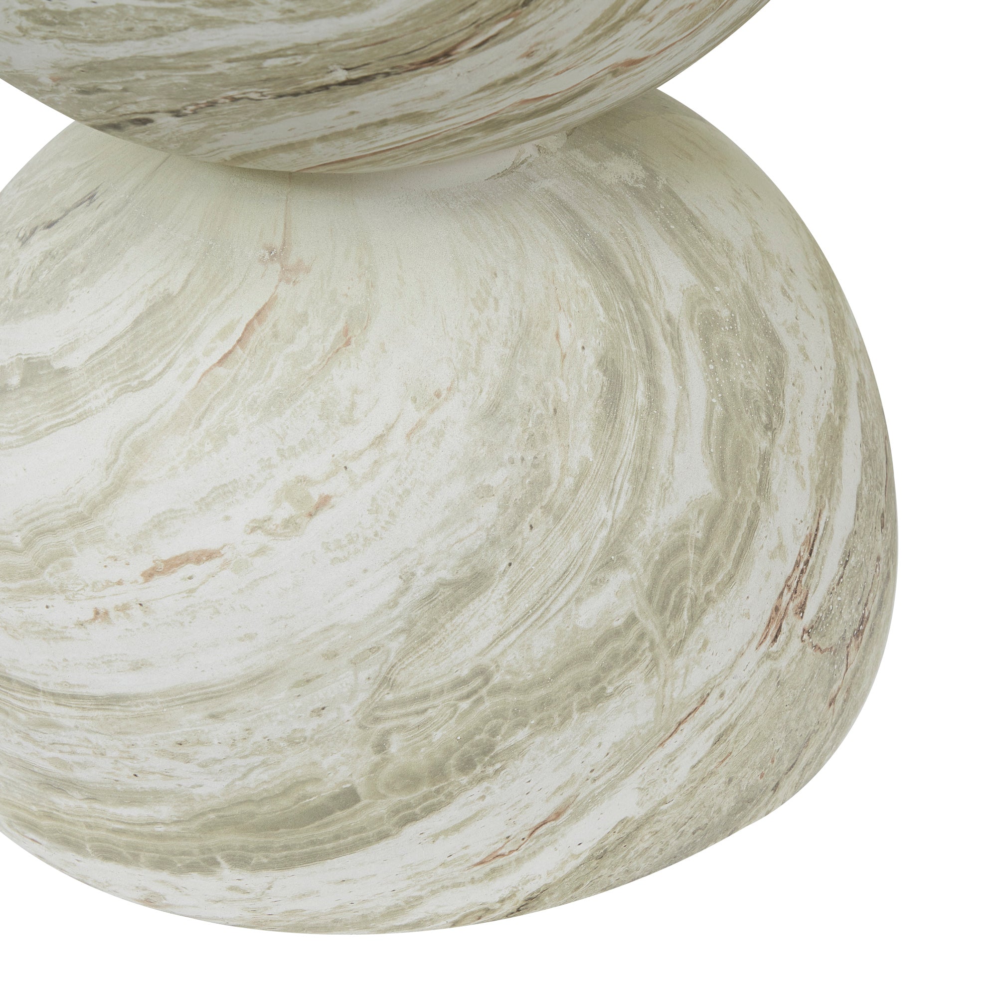 Stella MgO Side Table Green Marble Look