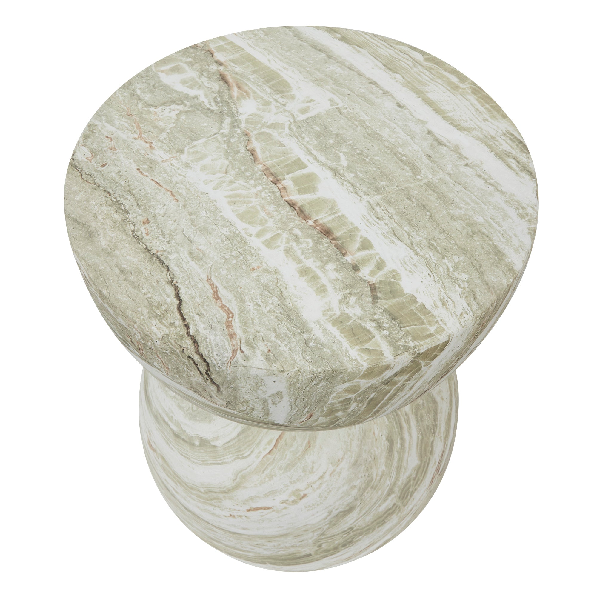 Stella MgO Side Table Green Marble Look