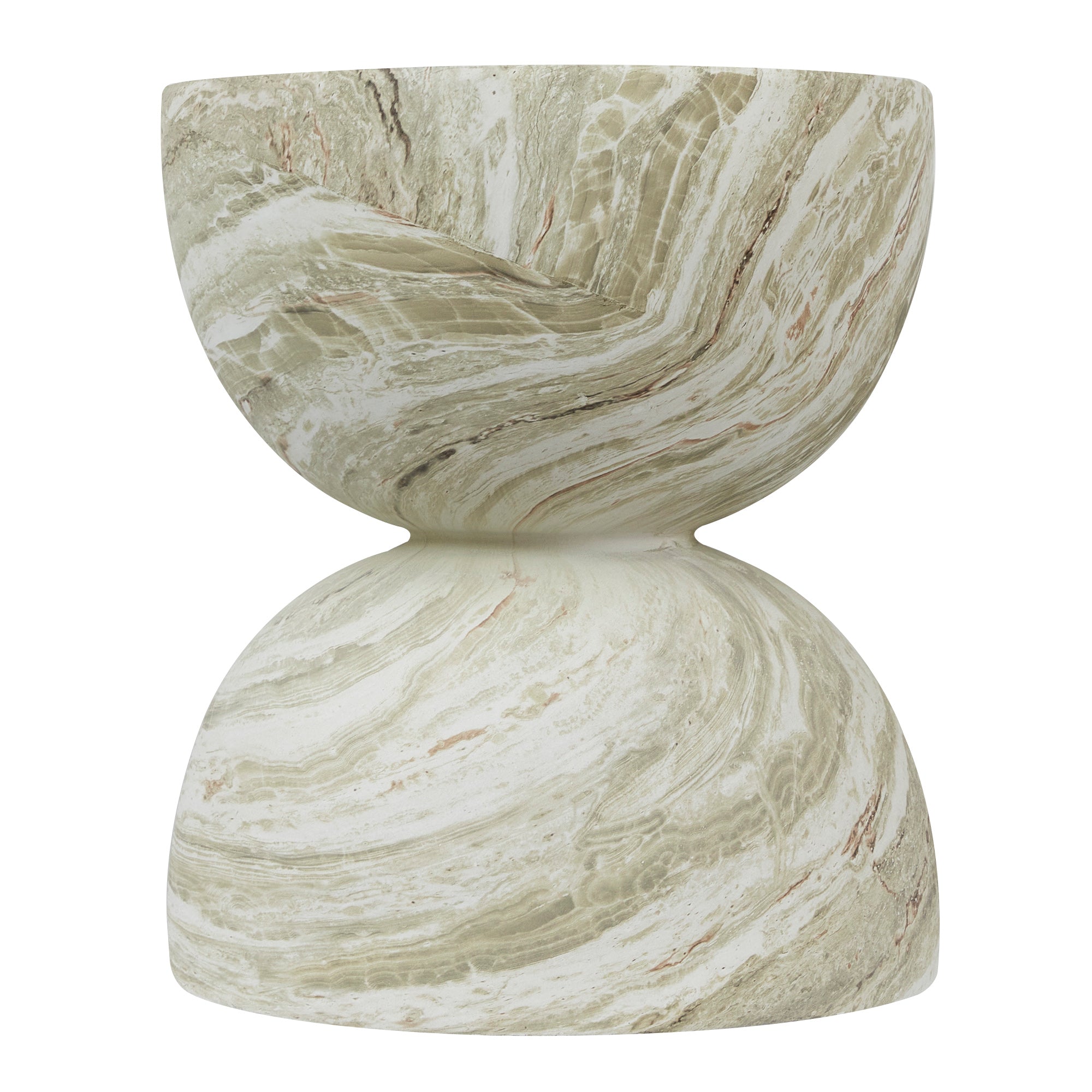 Stella MgO Side Table Green Marble Look