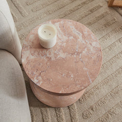 Stella MgO Side Table Tea Rose Marble Look