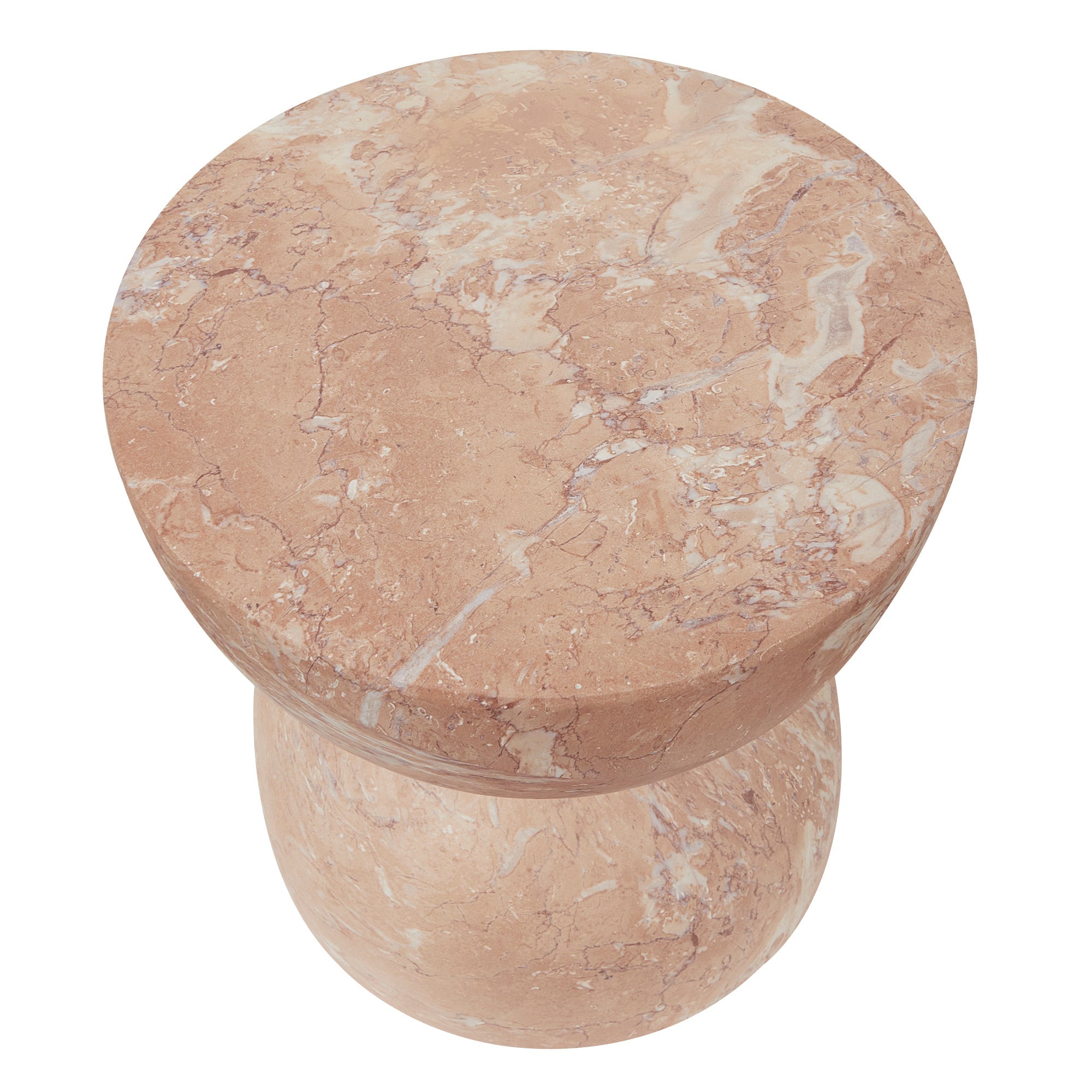 Stella MgO Side Table Tea Rose Marble Look