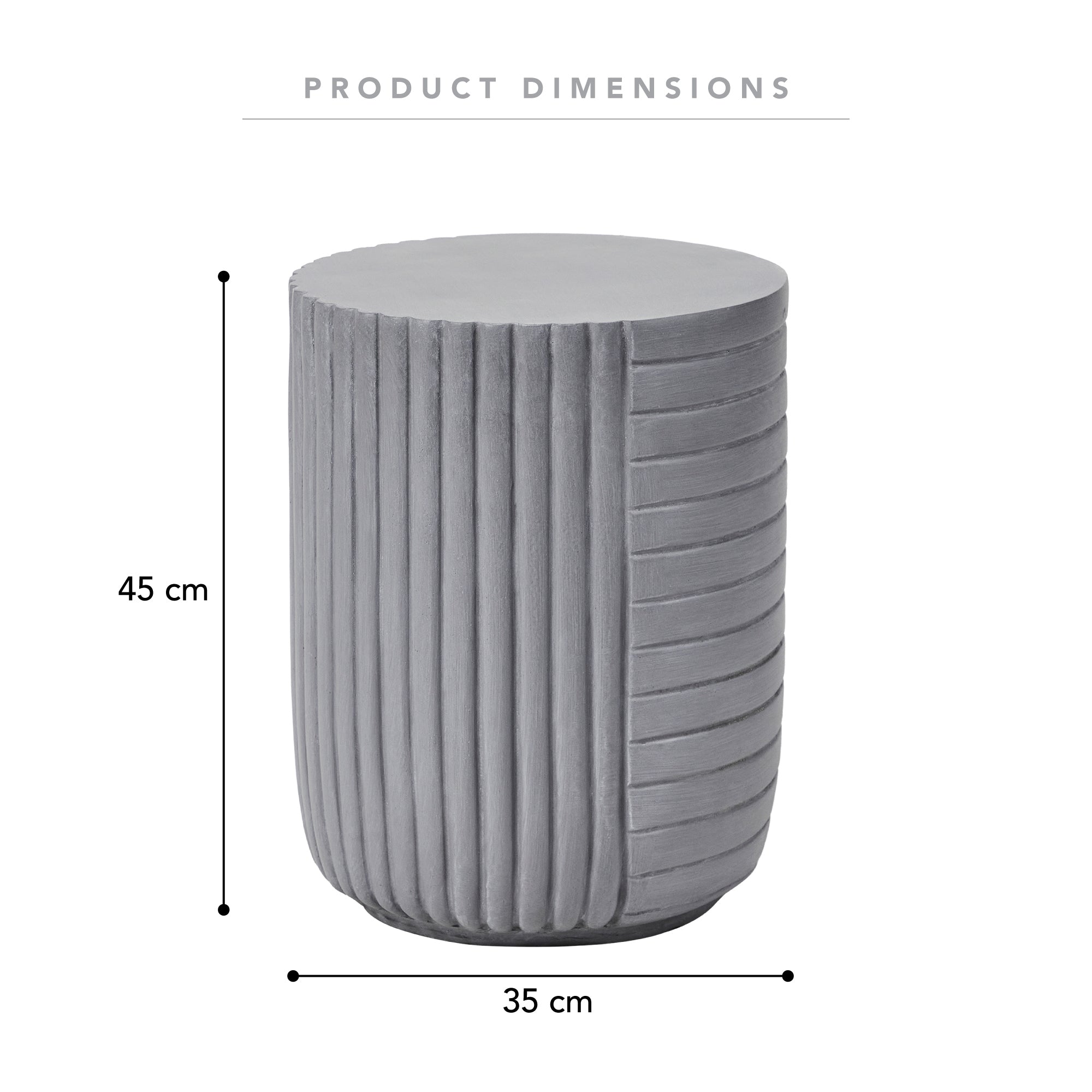 Taylor MgO Side Table Cement