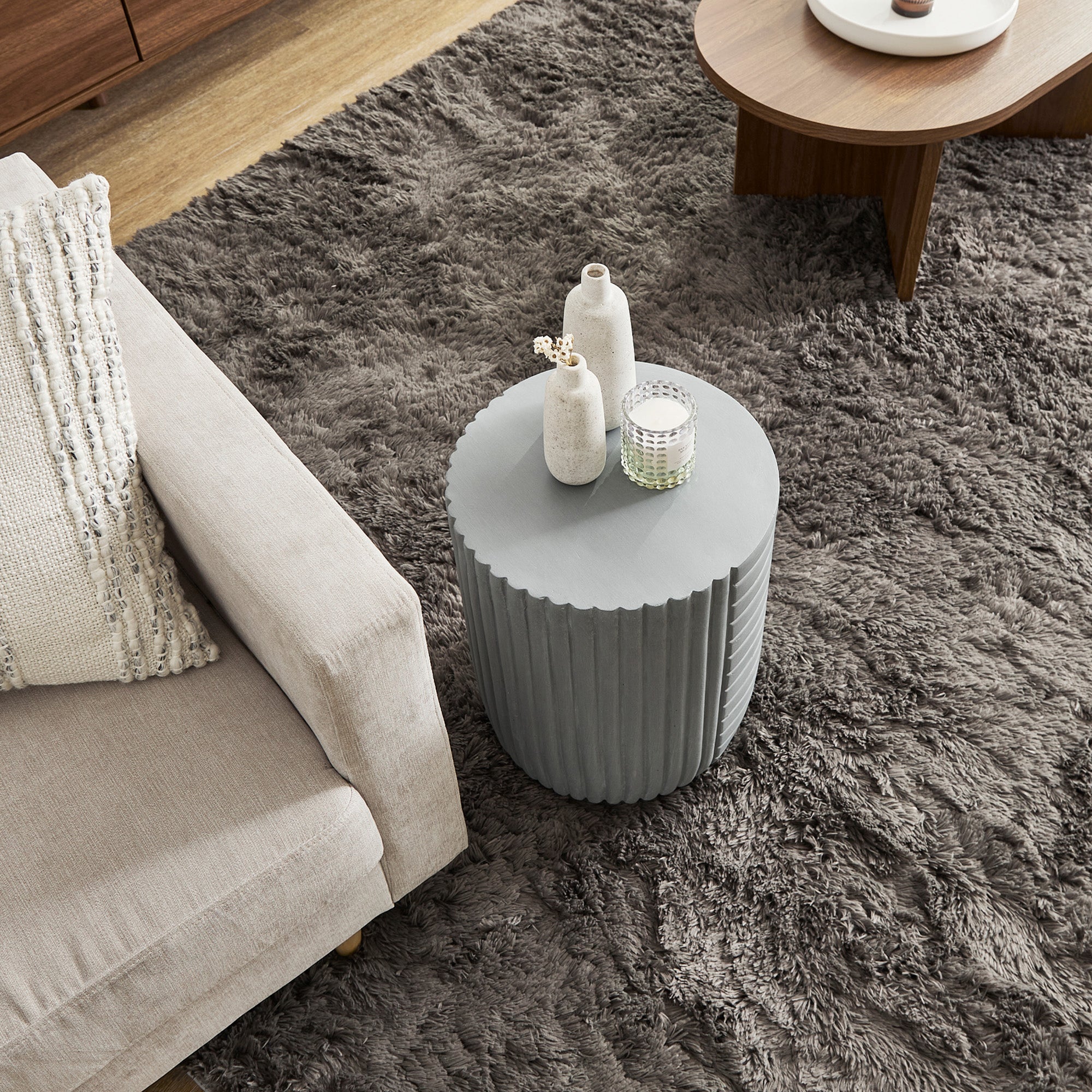 Taylor MgO Side Table Cement