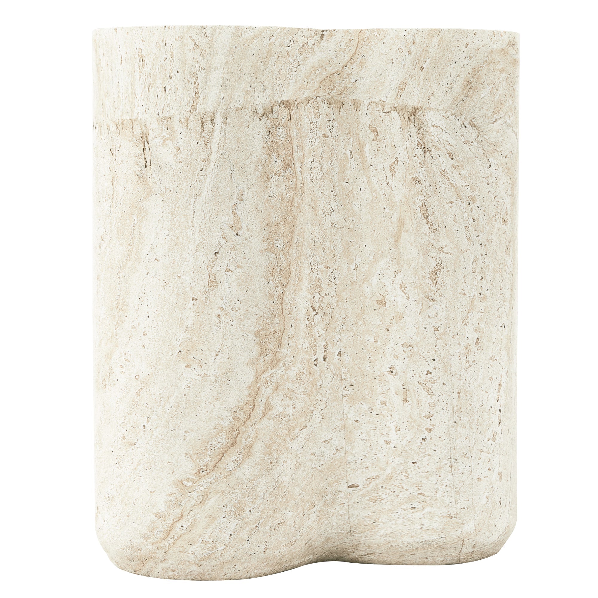 Poppy Side Table Travertine Look