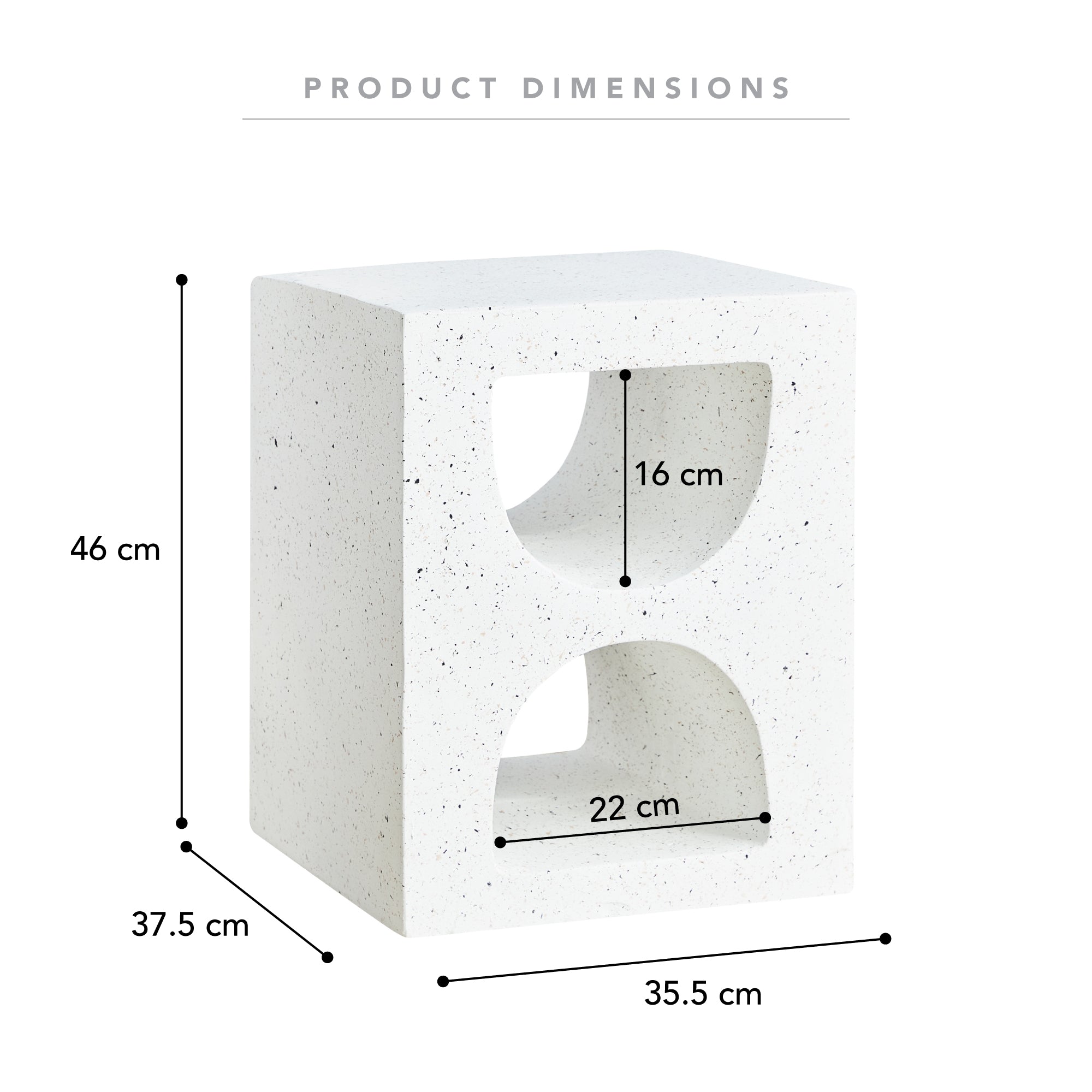 Brasilia MgO Side Table White