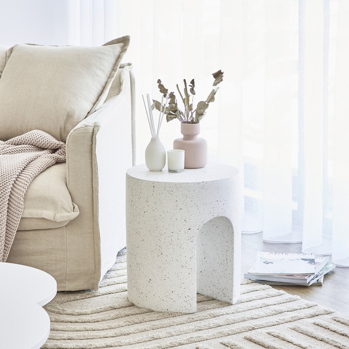 Sorrento MgO Side Table White