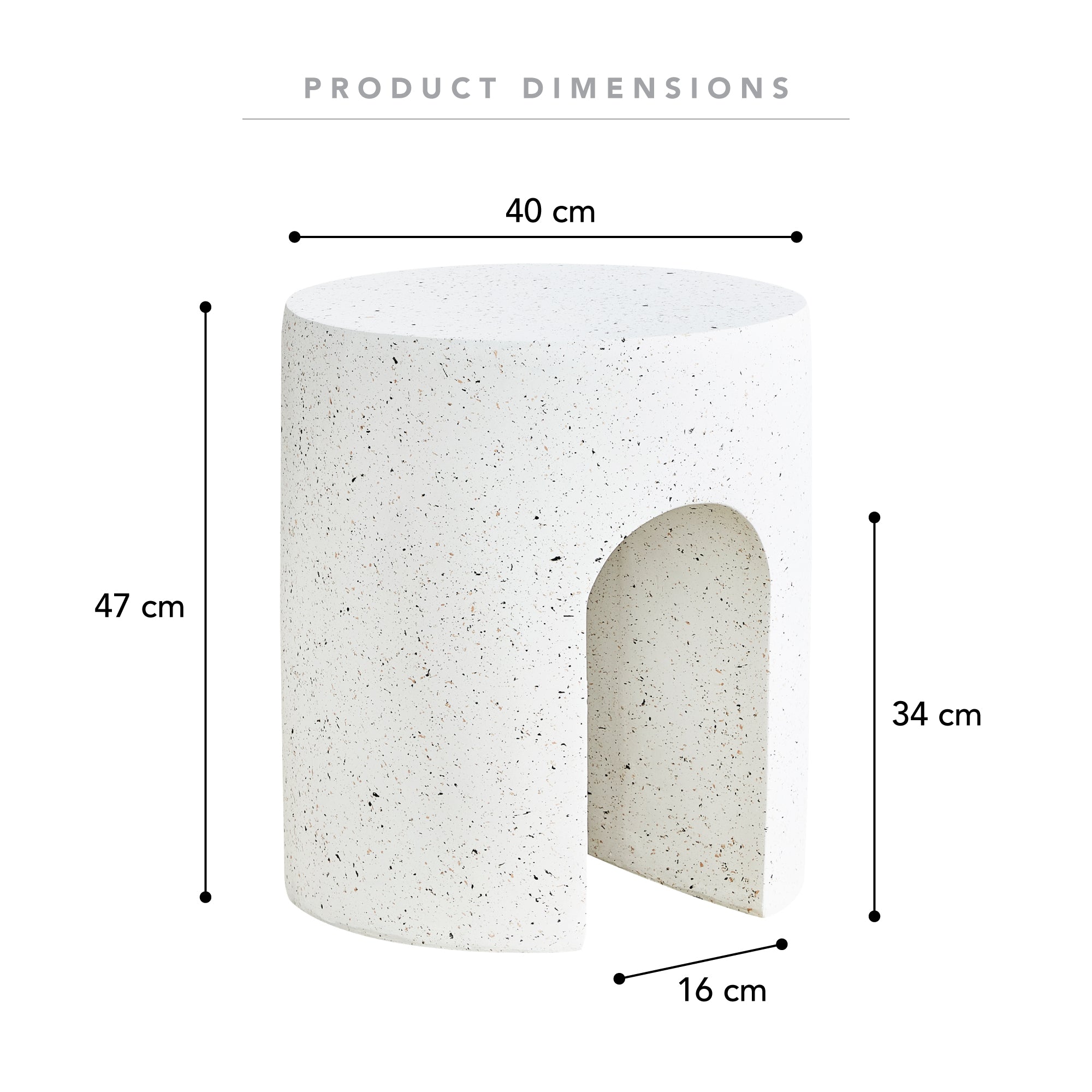 Sorrento MgO Side Table White