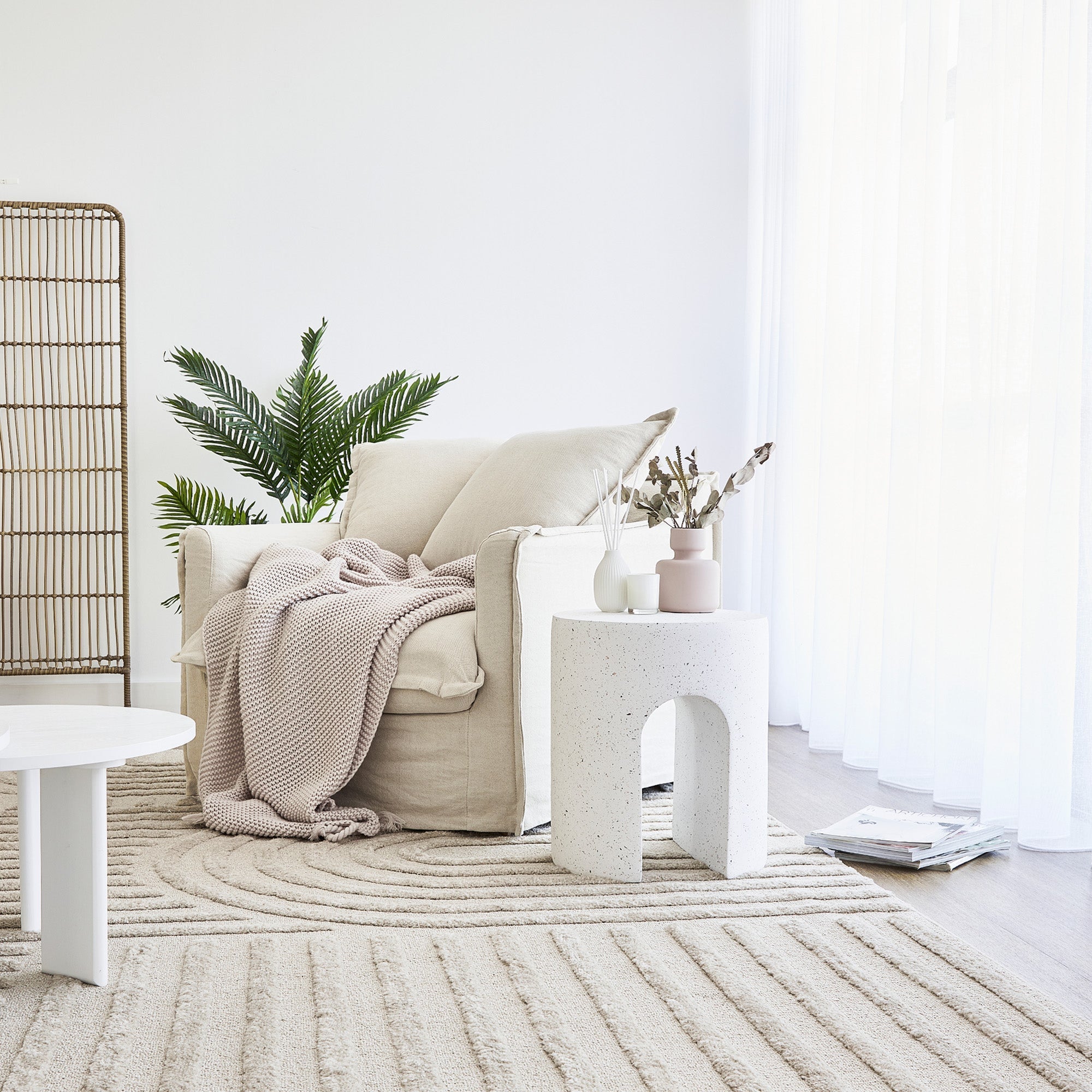 Sorrento MgO Side Table White