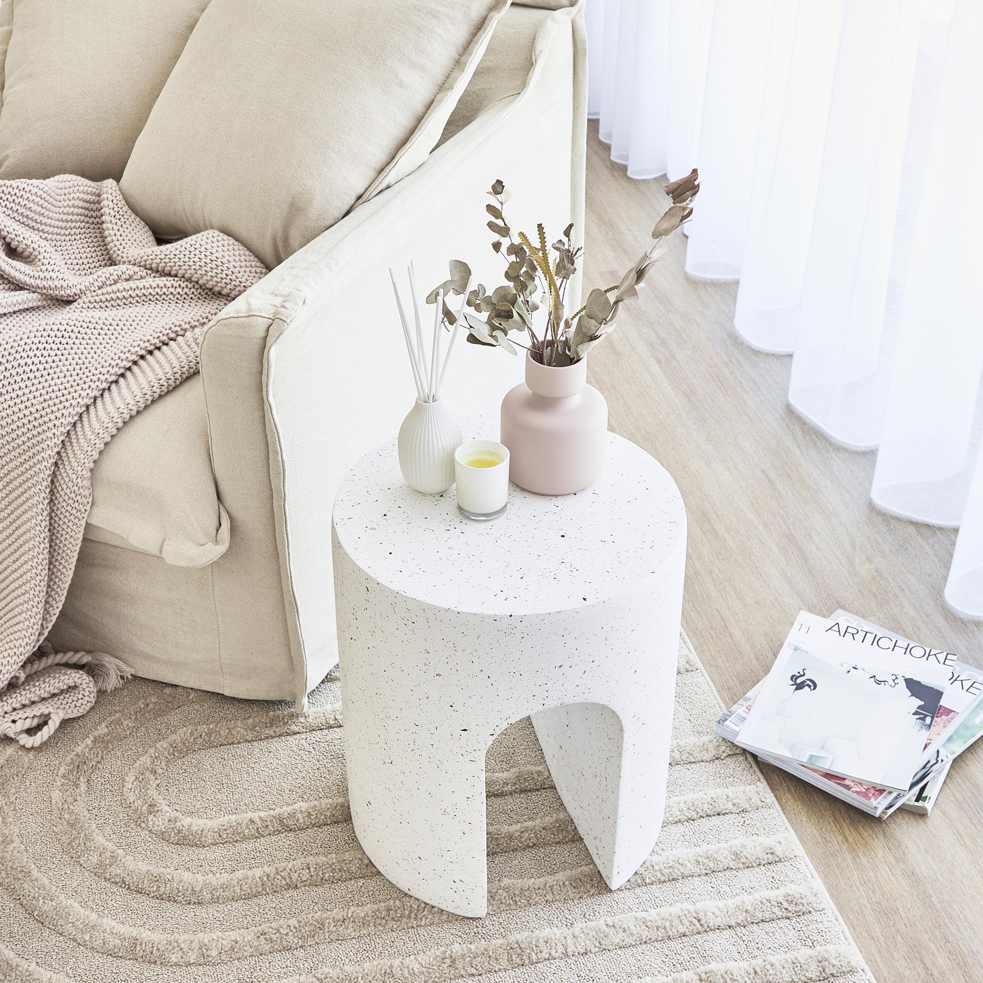 Sorrento MgO Side Table White