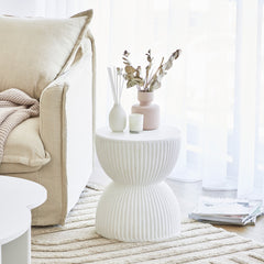 Saluzzo MgO Side Table White