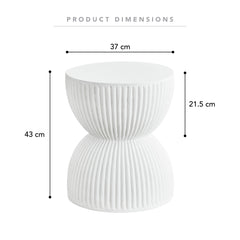 Saluzzo MgO Side Table White