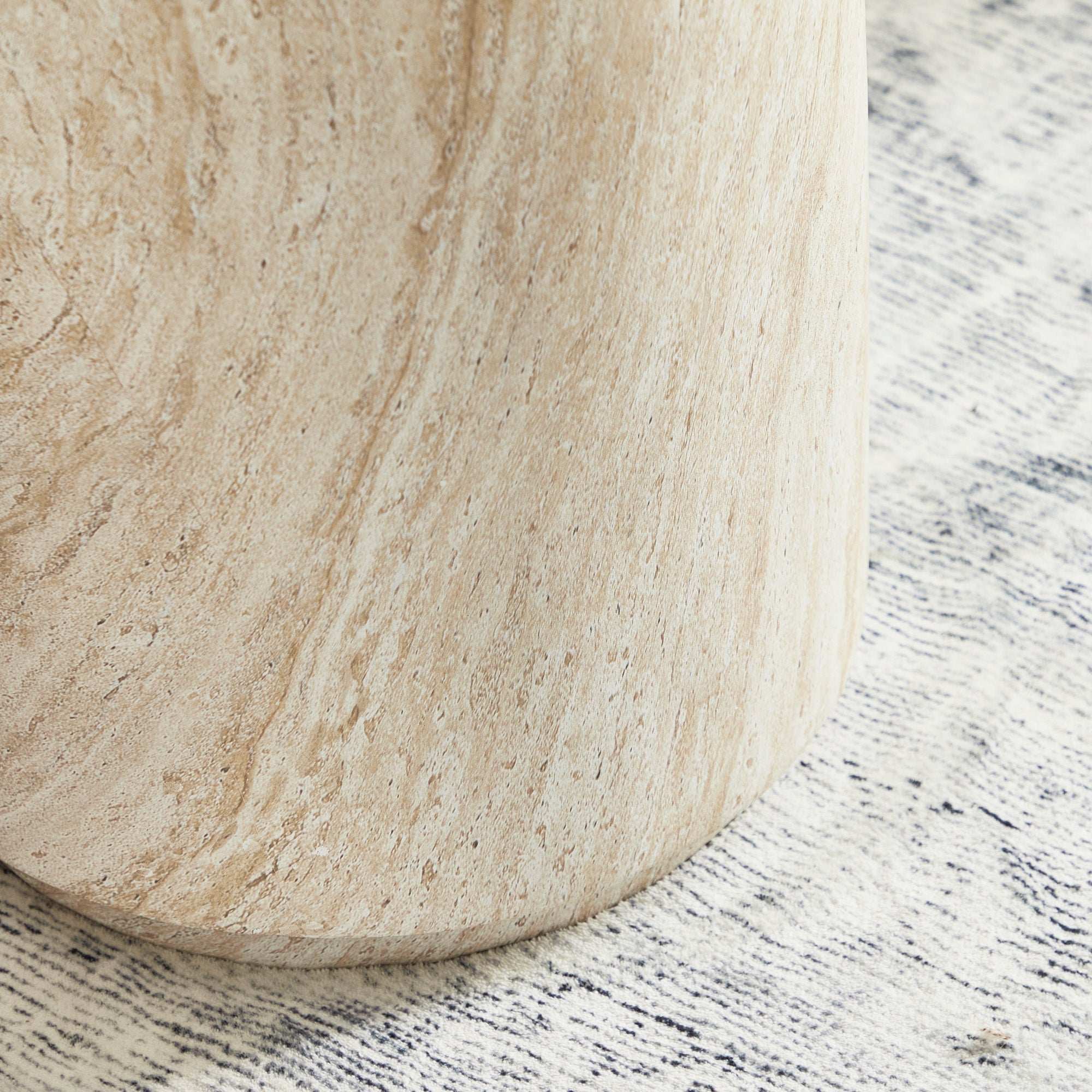 Astrid Side Table Travertine Look