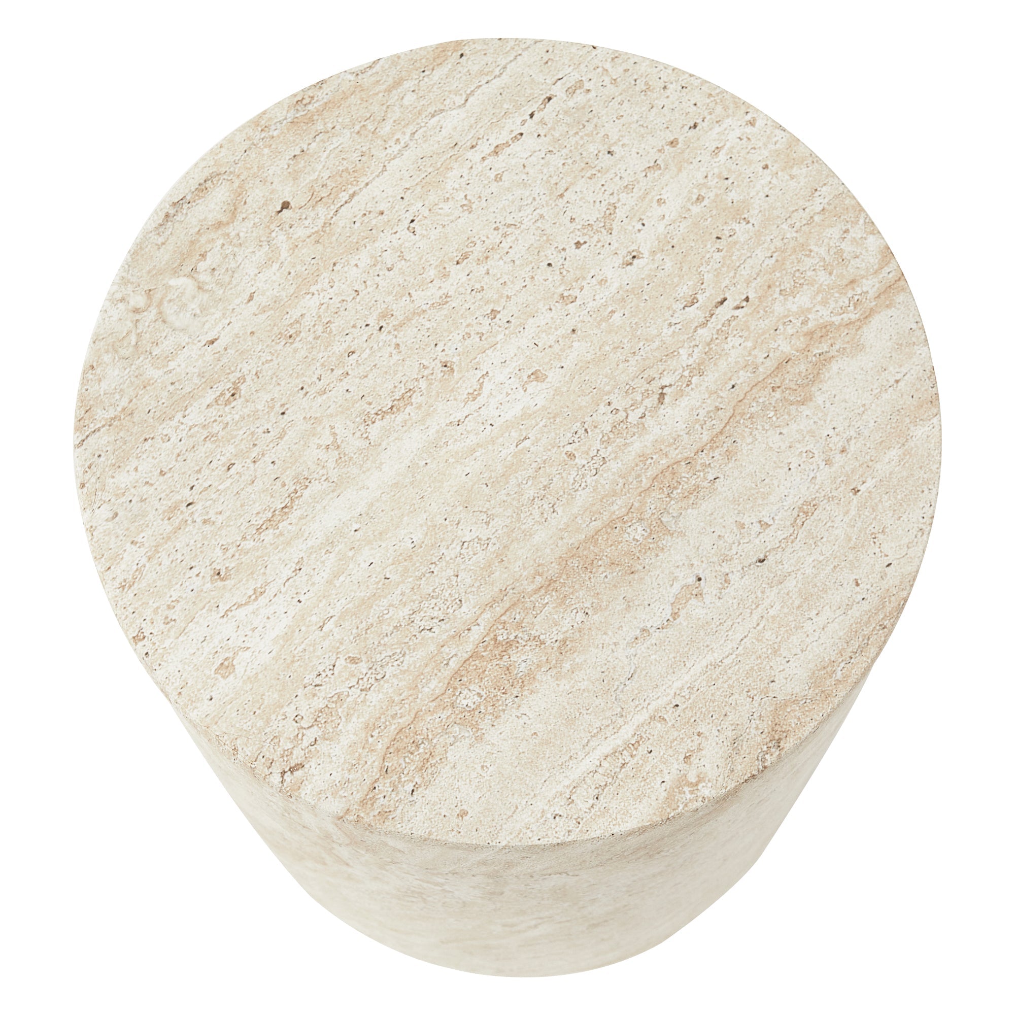 Astrid Side Table Travertine Look