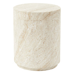 Astrid Side Table Travertine Look