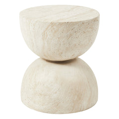 Stella Side Table Travertine Look