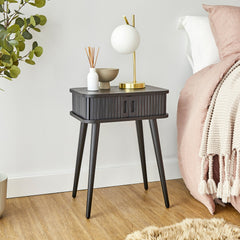 Curve Bedside Table Black (Set of 2)
