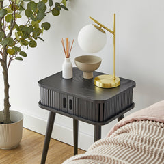 Curve Bedside Table Black