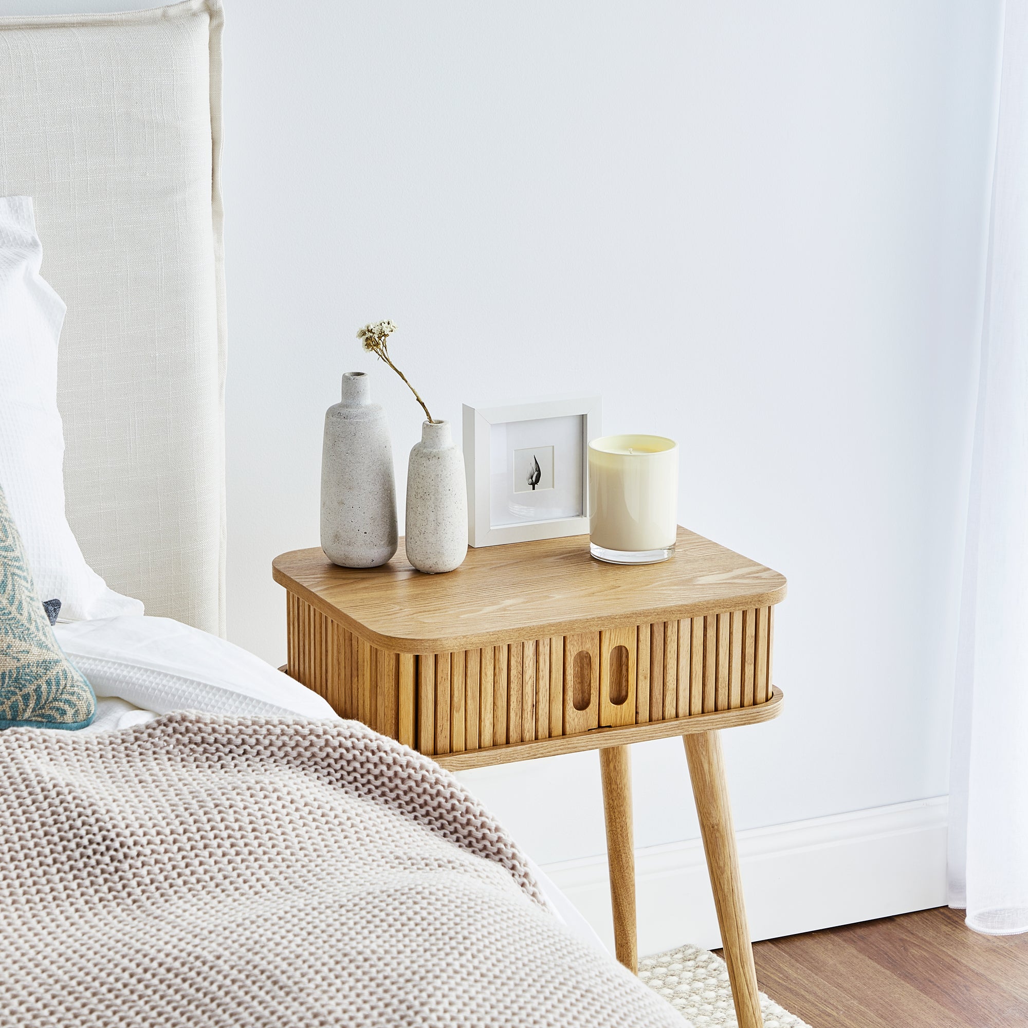 Curve Bedside Table Natural