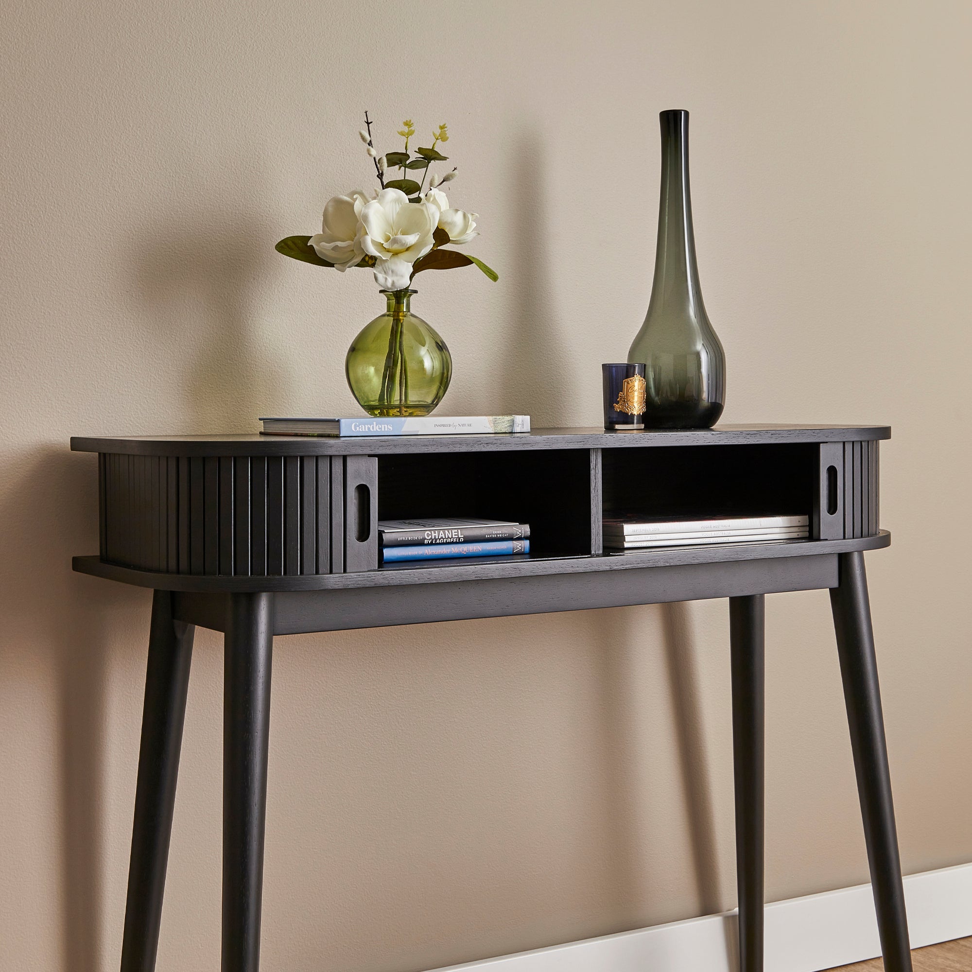 Curve Console Table Black (100cm)