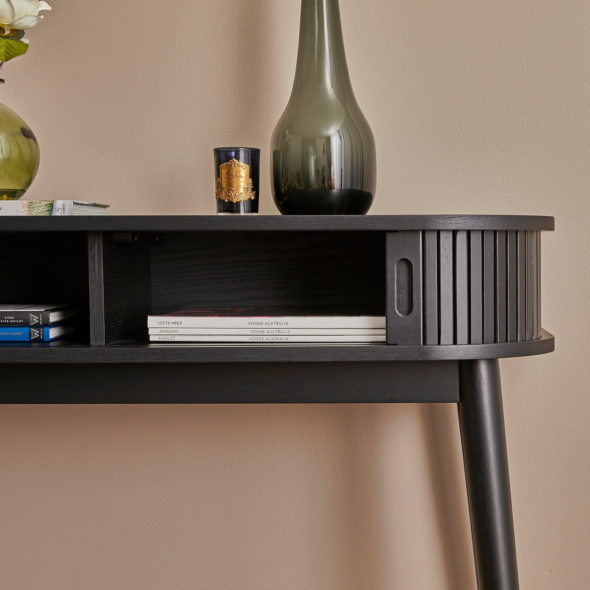Curve Console Table Black (100cm)