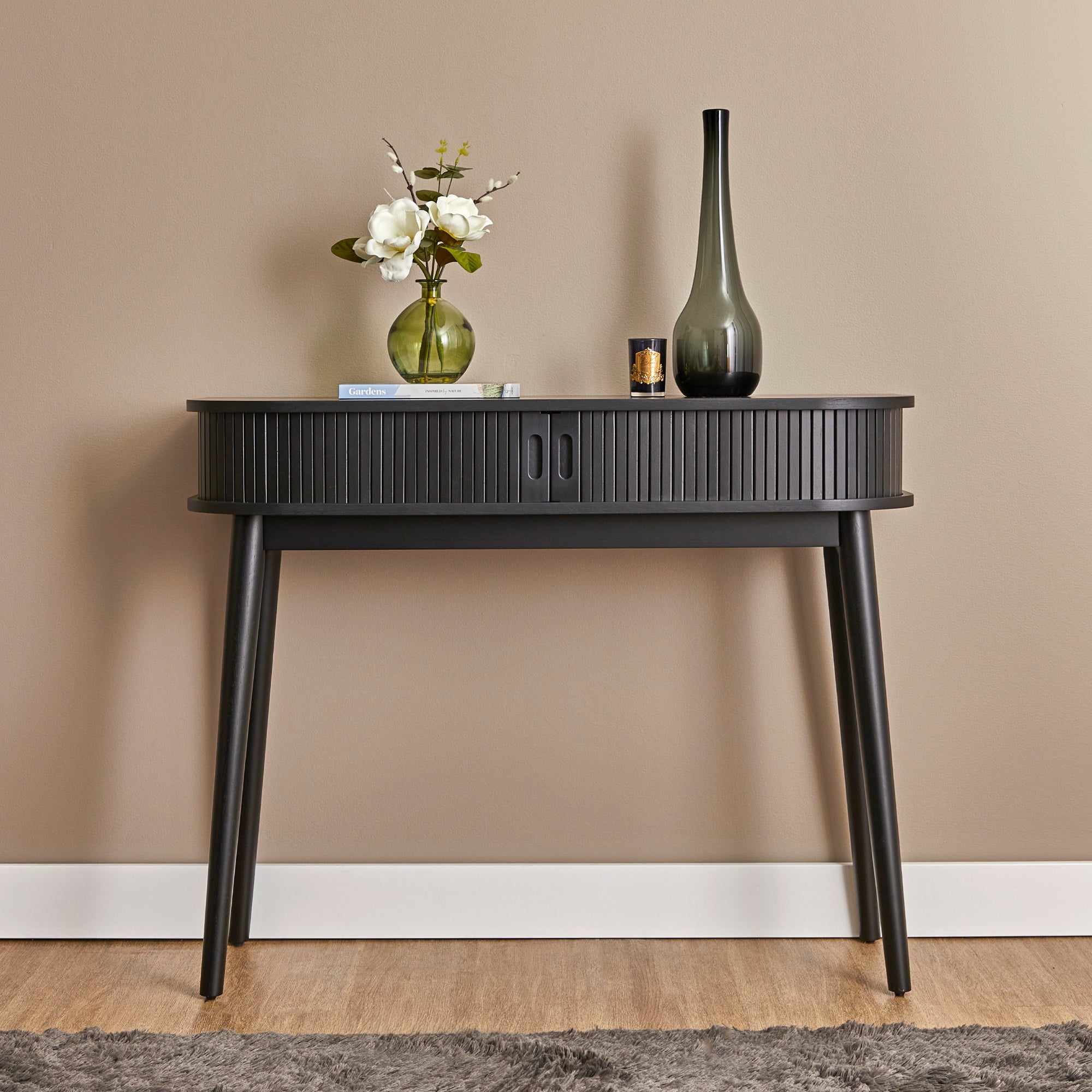 Curve Console Table Black (100cm)