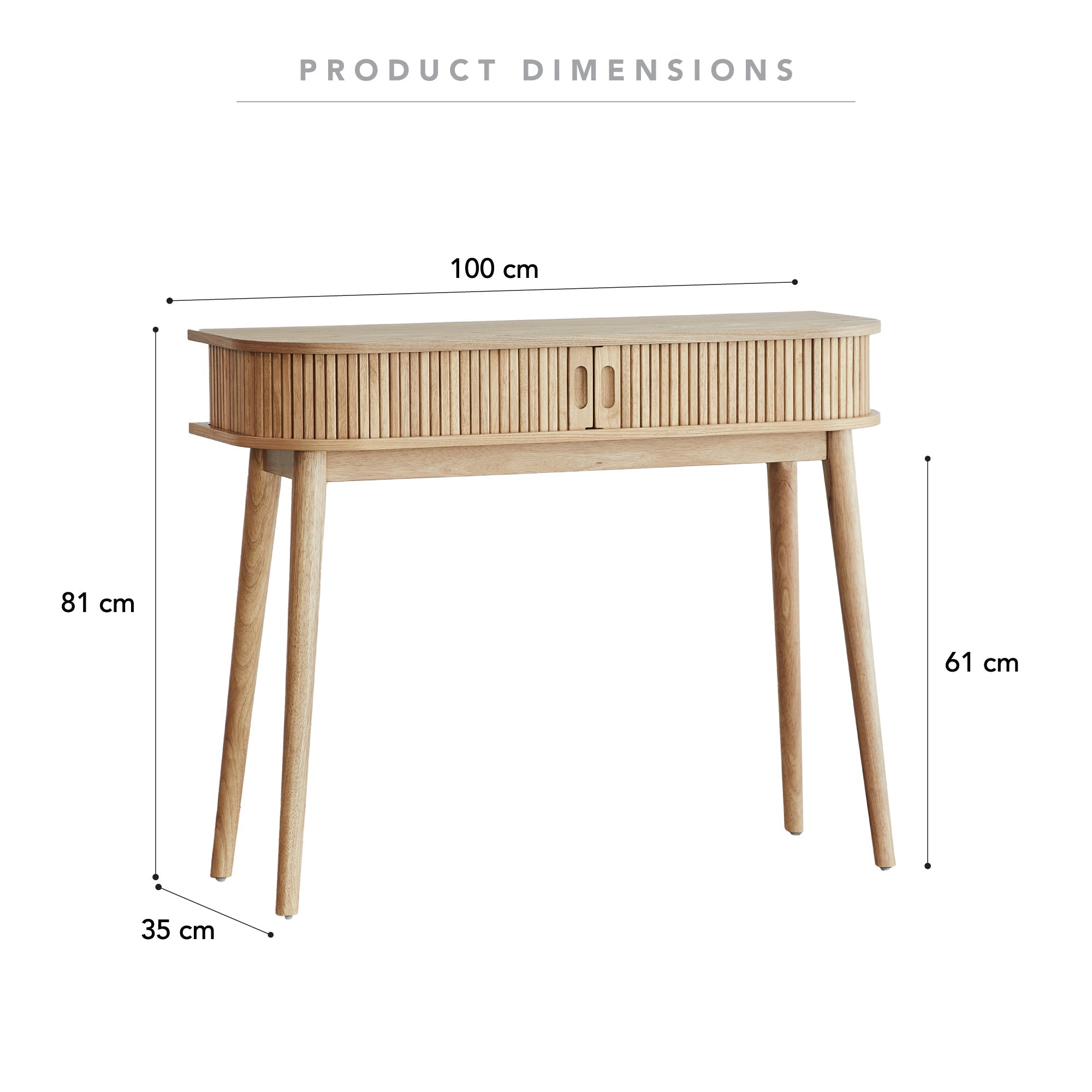 Curve Console Table Natural (100cm)