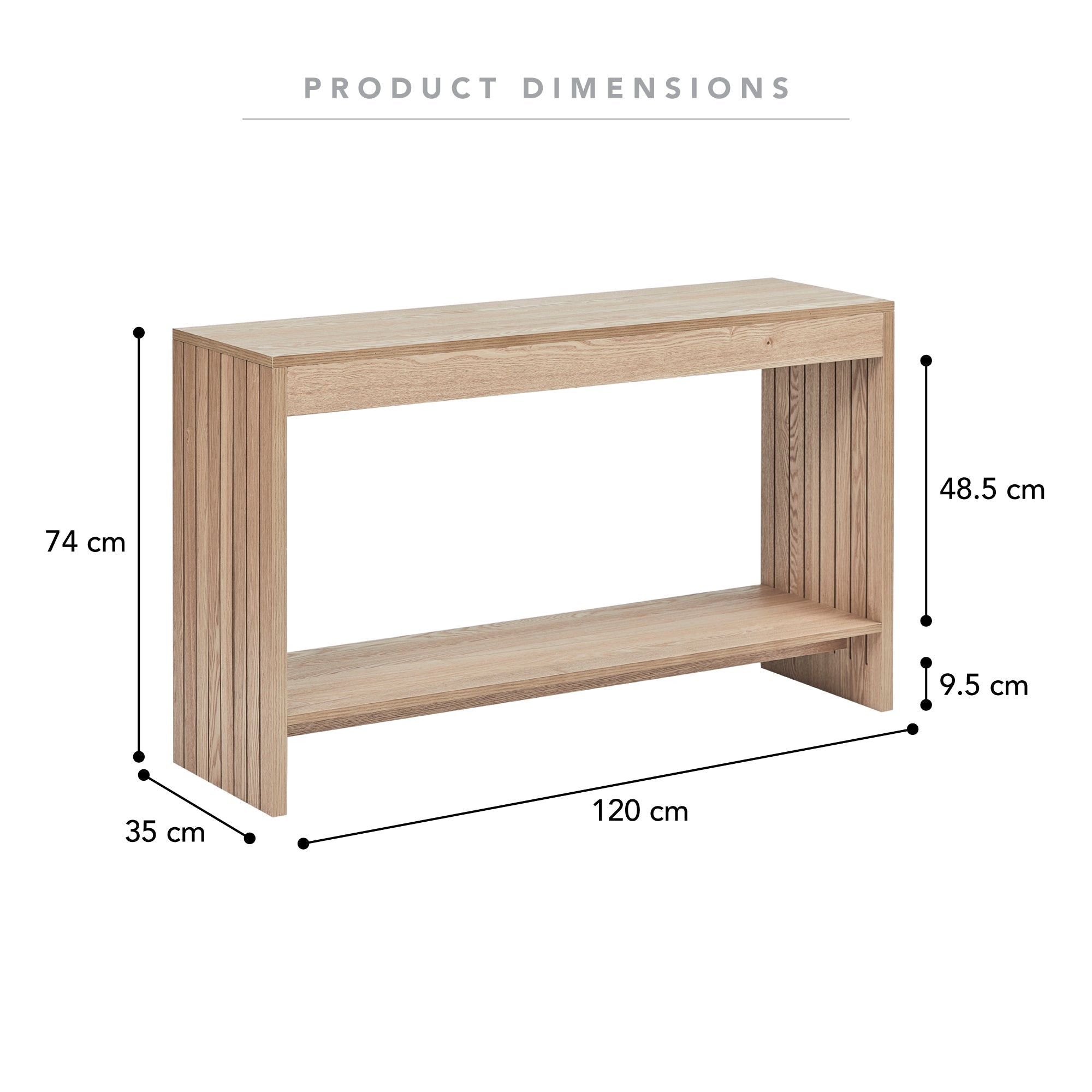 Harper Console Table Natural (120cm)