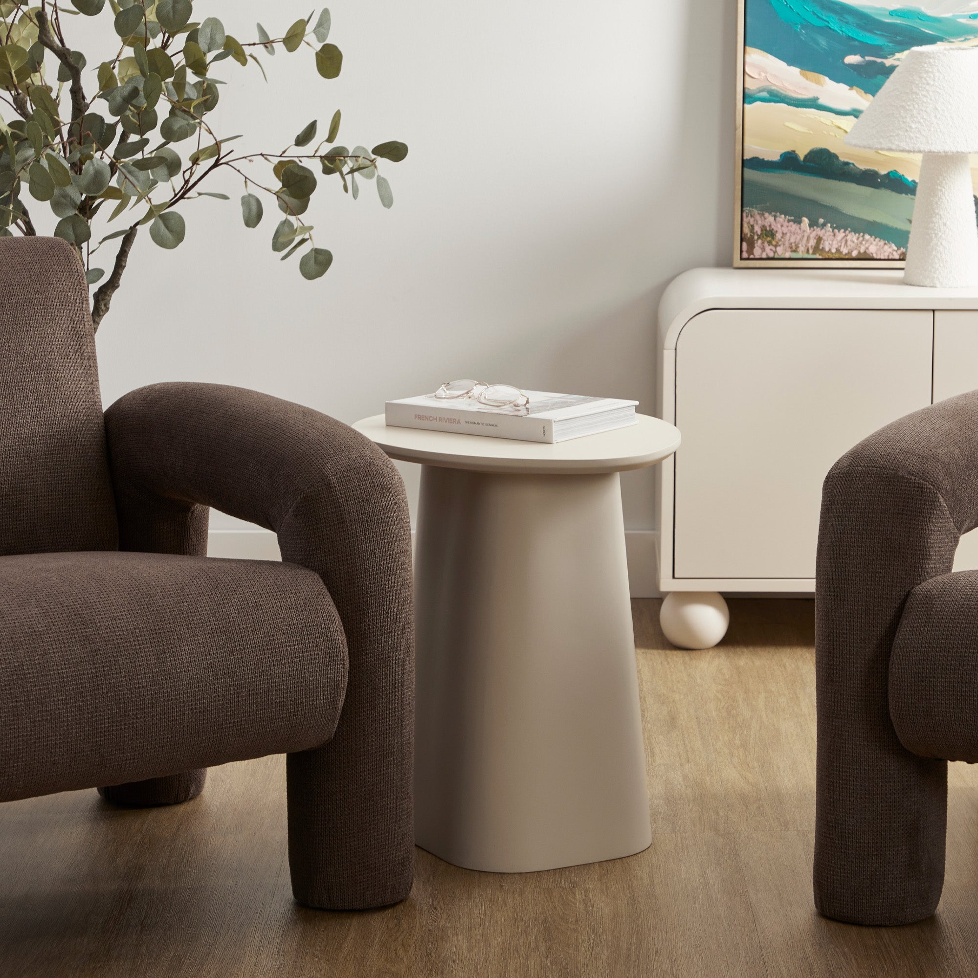 Alvin Side Table Cream