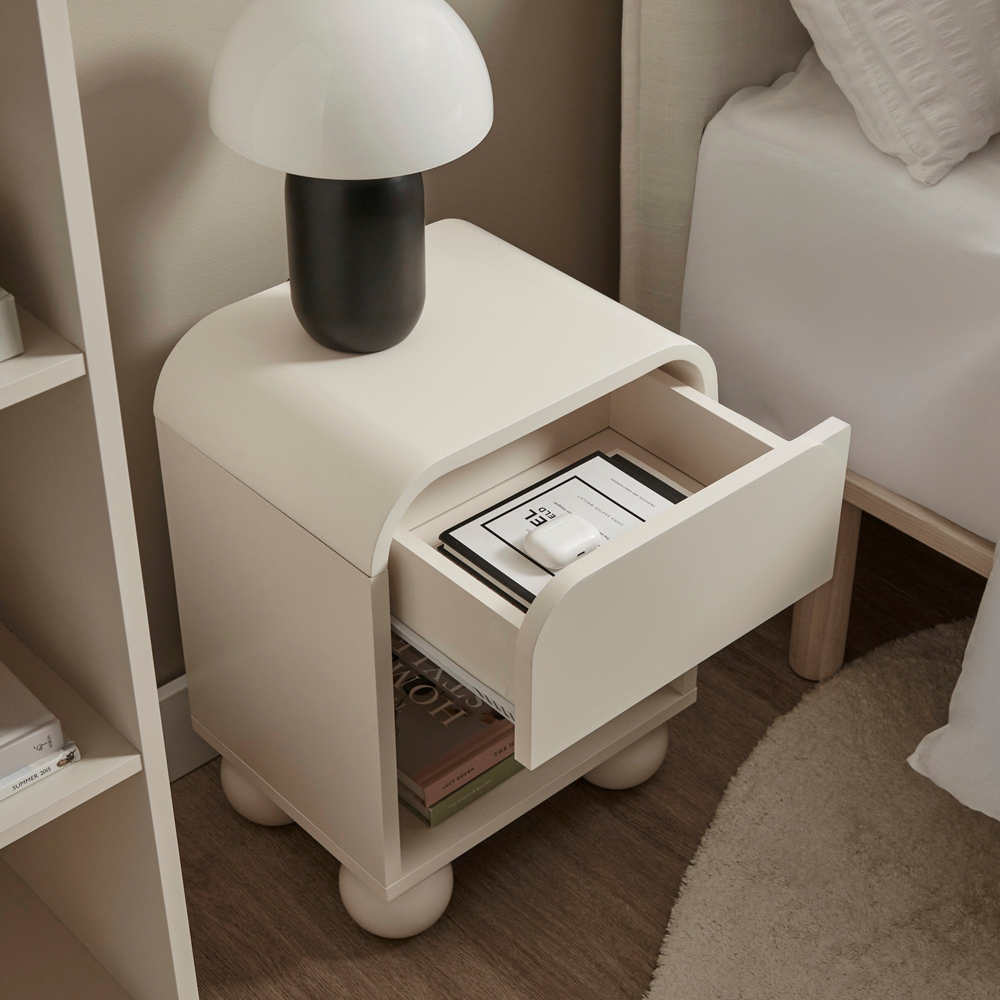 Baxter Bedside Table Cream