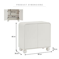 Baxter 2 Door Buffet Cream (80cm)