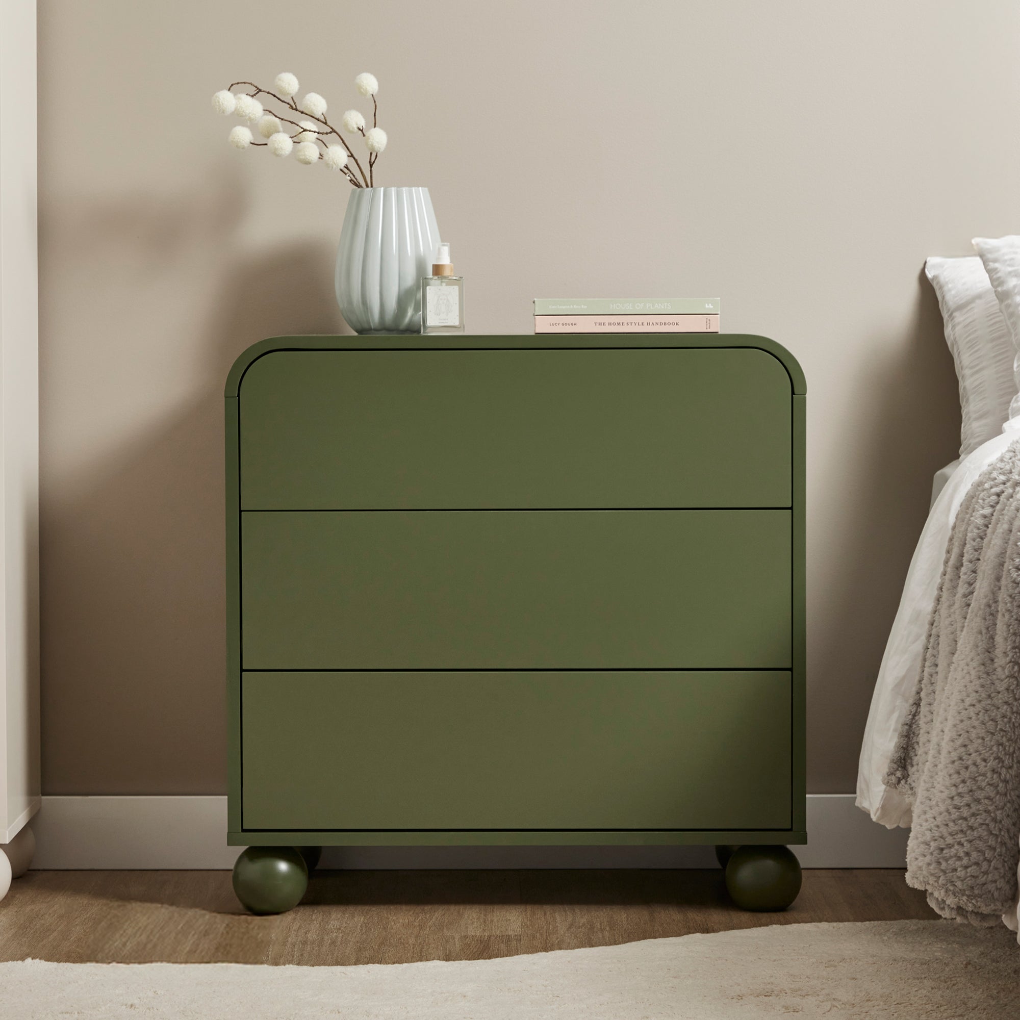 Baxter Chest of 3 Drawers Green