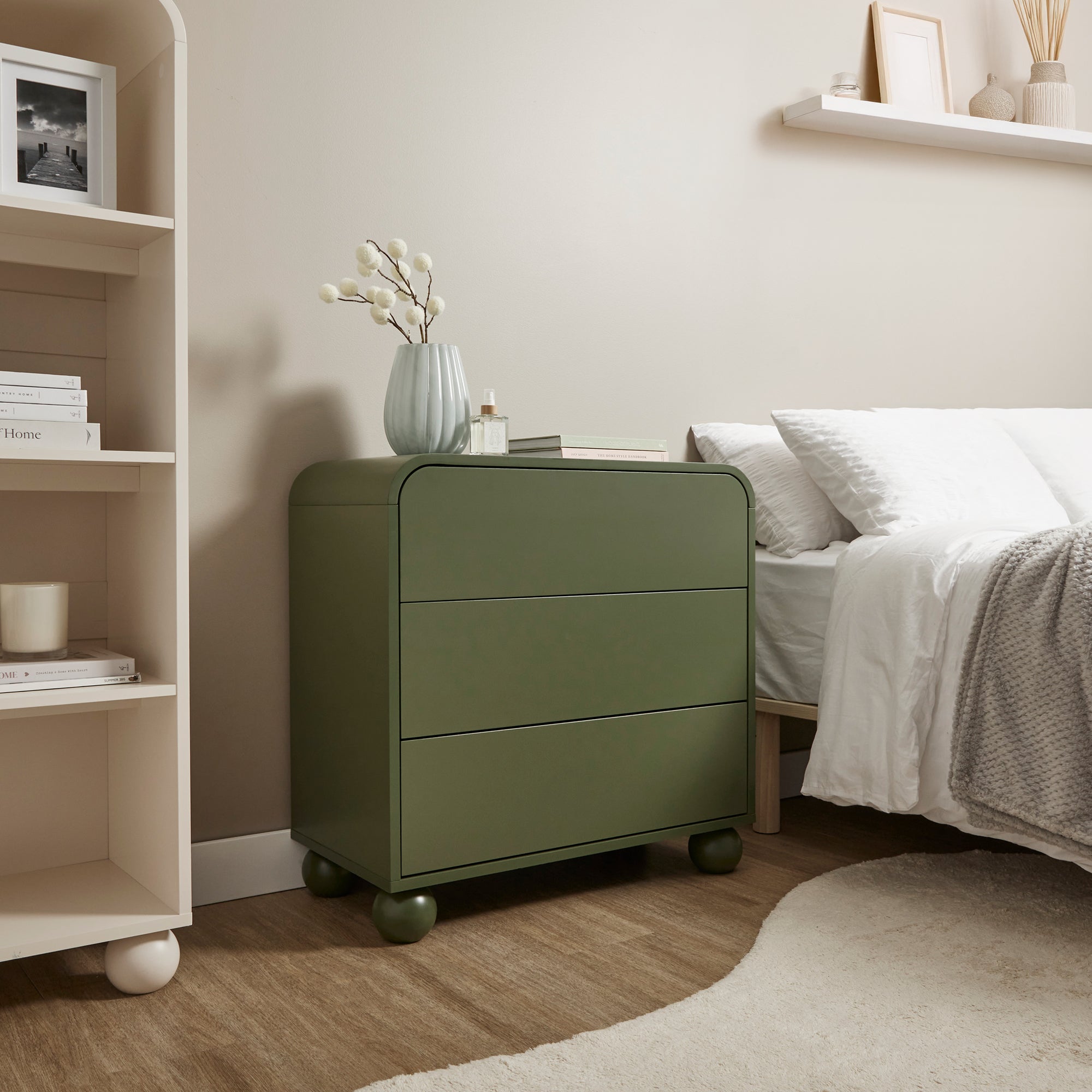 Baxter Chest of 3 Drawers Green
