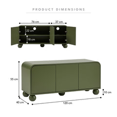 Baxter Entertainment Unit Green (120cm)