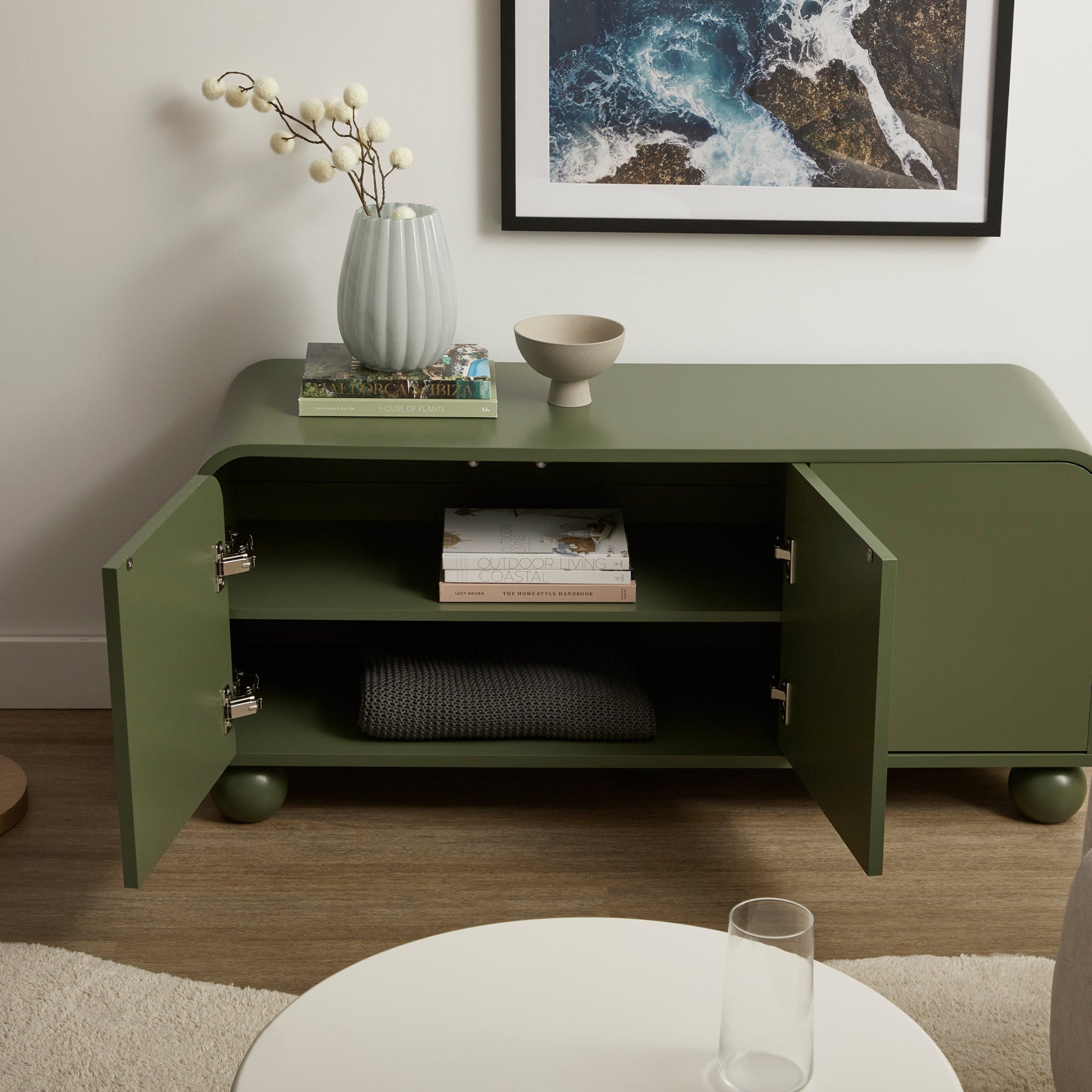 Baxter Entertainment Unit Green (120cm)
