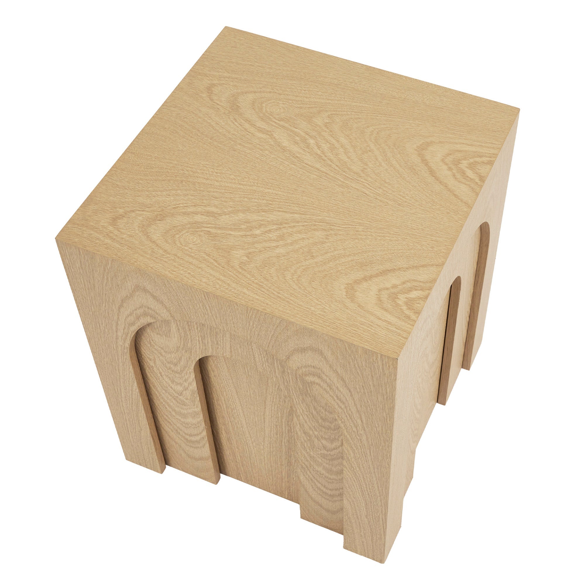 Belle Set of 3 Nested Side Tables Oak