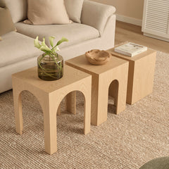 Belle Set of 3 Nested Side Tables Oak