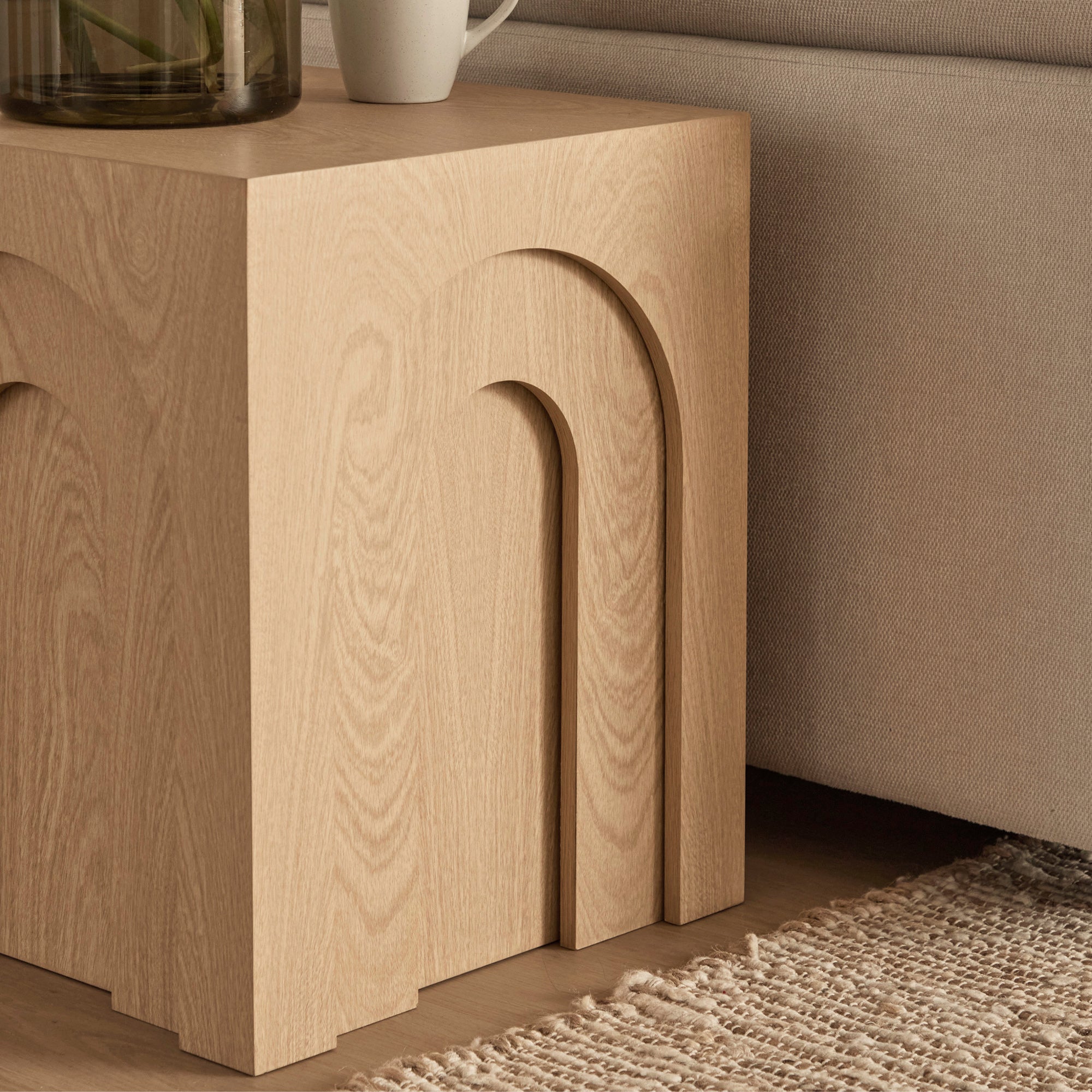 Belle Set of 3 Nested Side Tables Oak