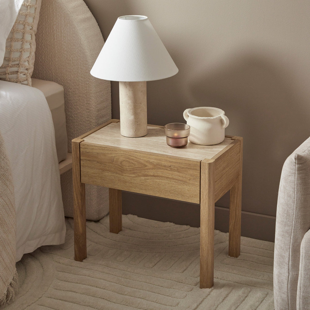 Clarke Bedside Table Oak