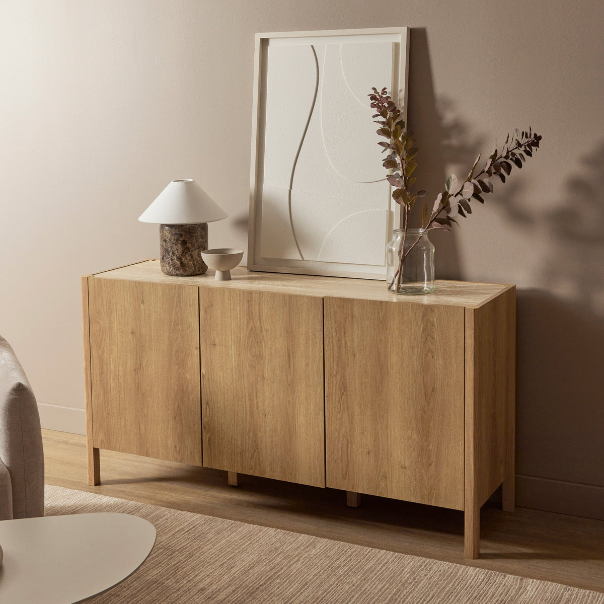 Clarke 3 Door Buffet Oak (150cm)