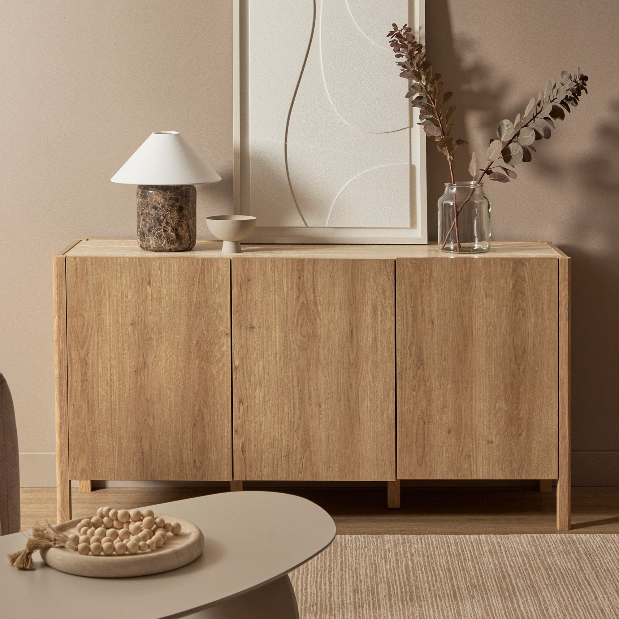 Clarke 3 Door Buffet Oak (150cm)