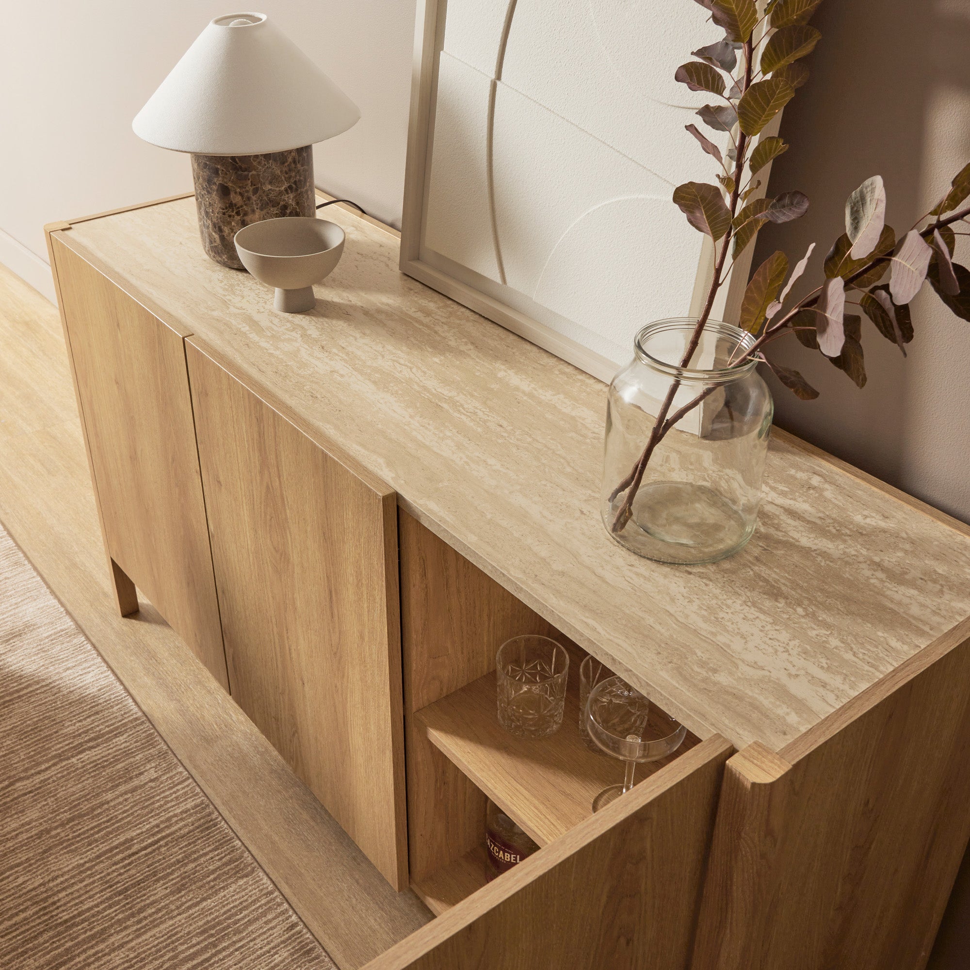 Clarke 3 Door Buffet Oak (150cm)