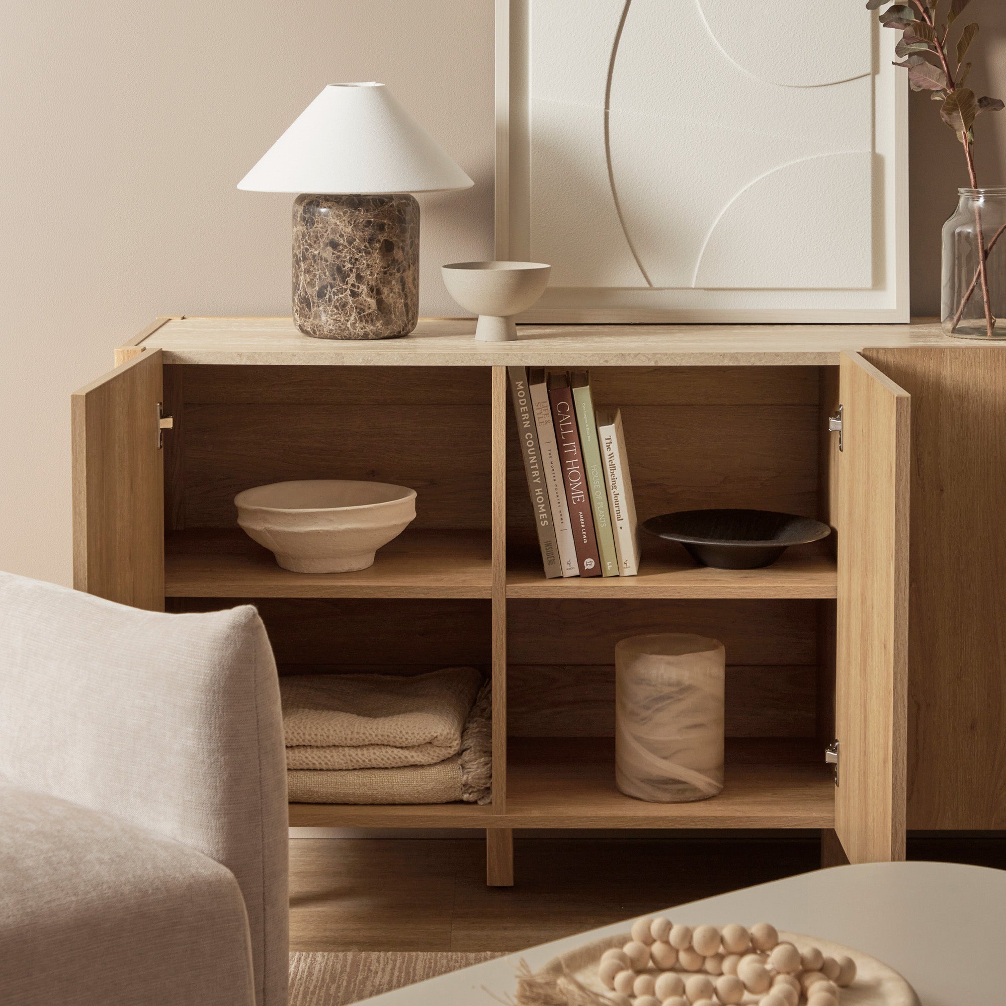 Clarke 3 Door Buffet Oak (150cm)