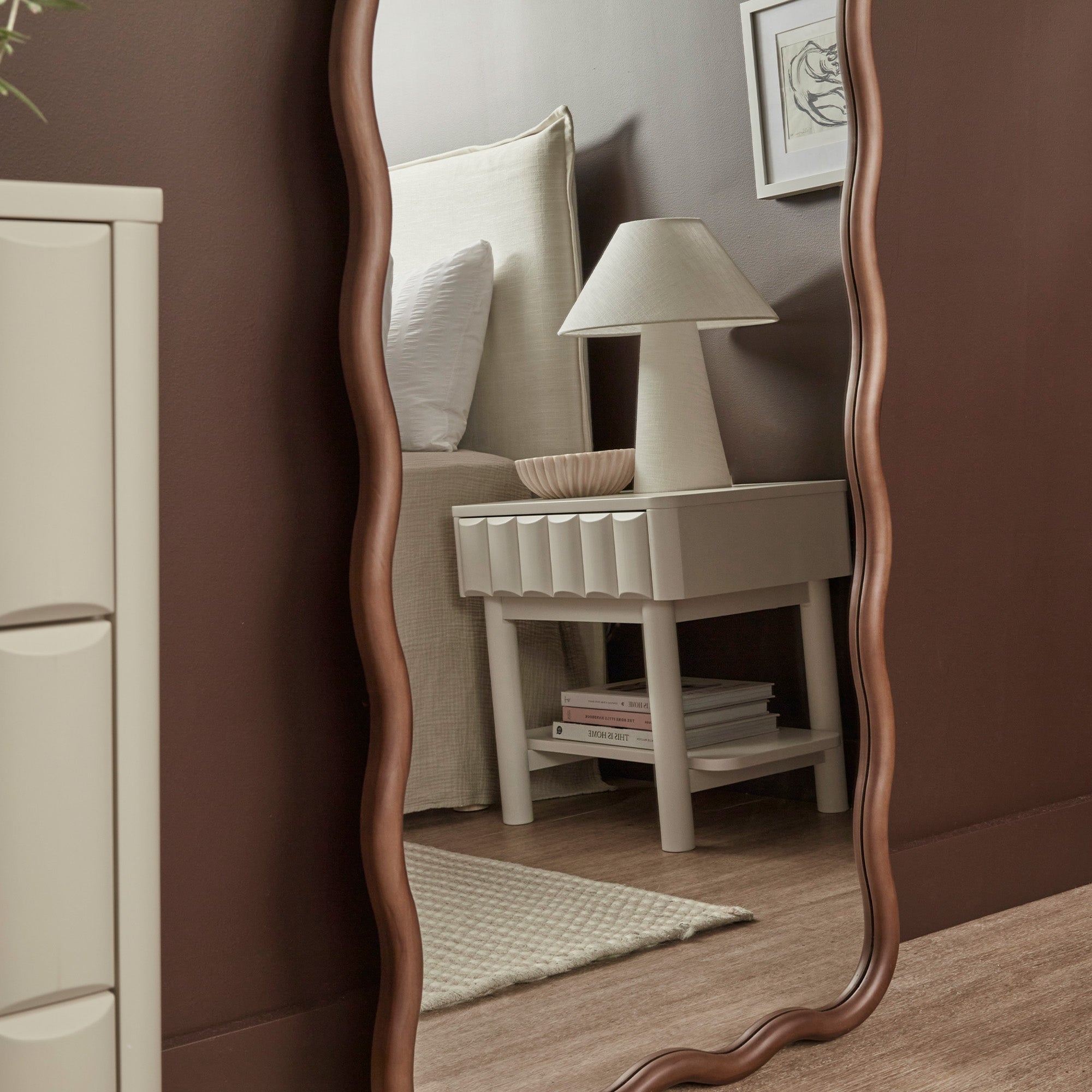Cosette Bedside Table Off-White (Set of 2)