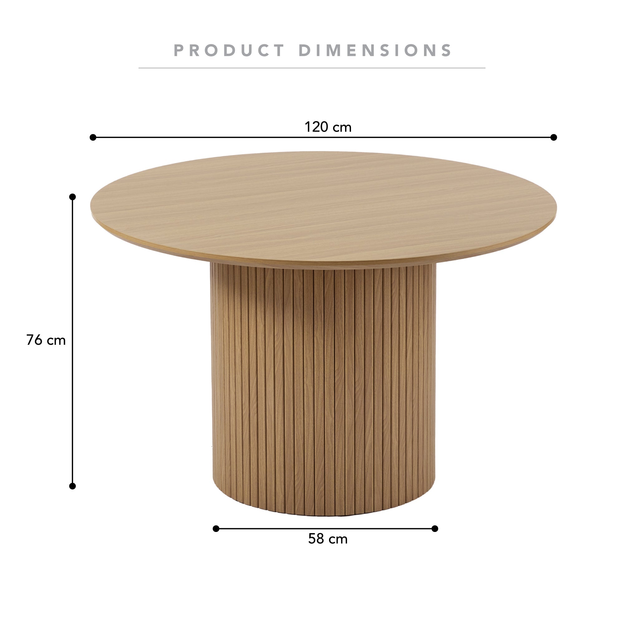 Cove Dining Table Oak (120cm)
