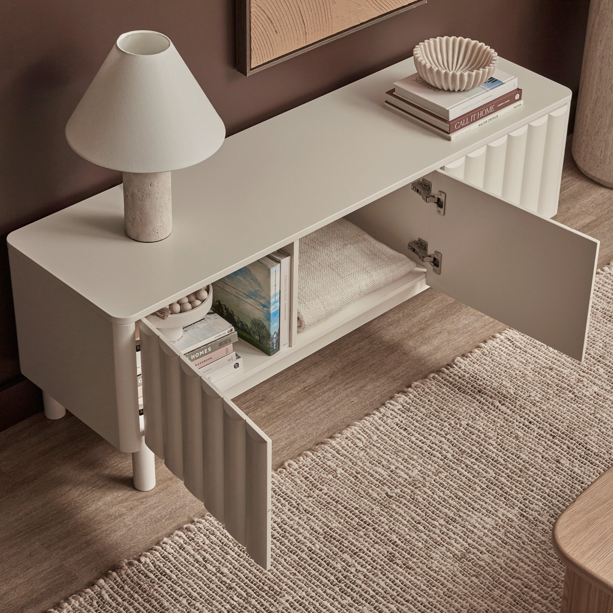 Cosette Entertainment Unit Off-White (143cm)