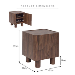 Iris Bedside Table Walnut (Set of 2)