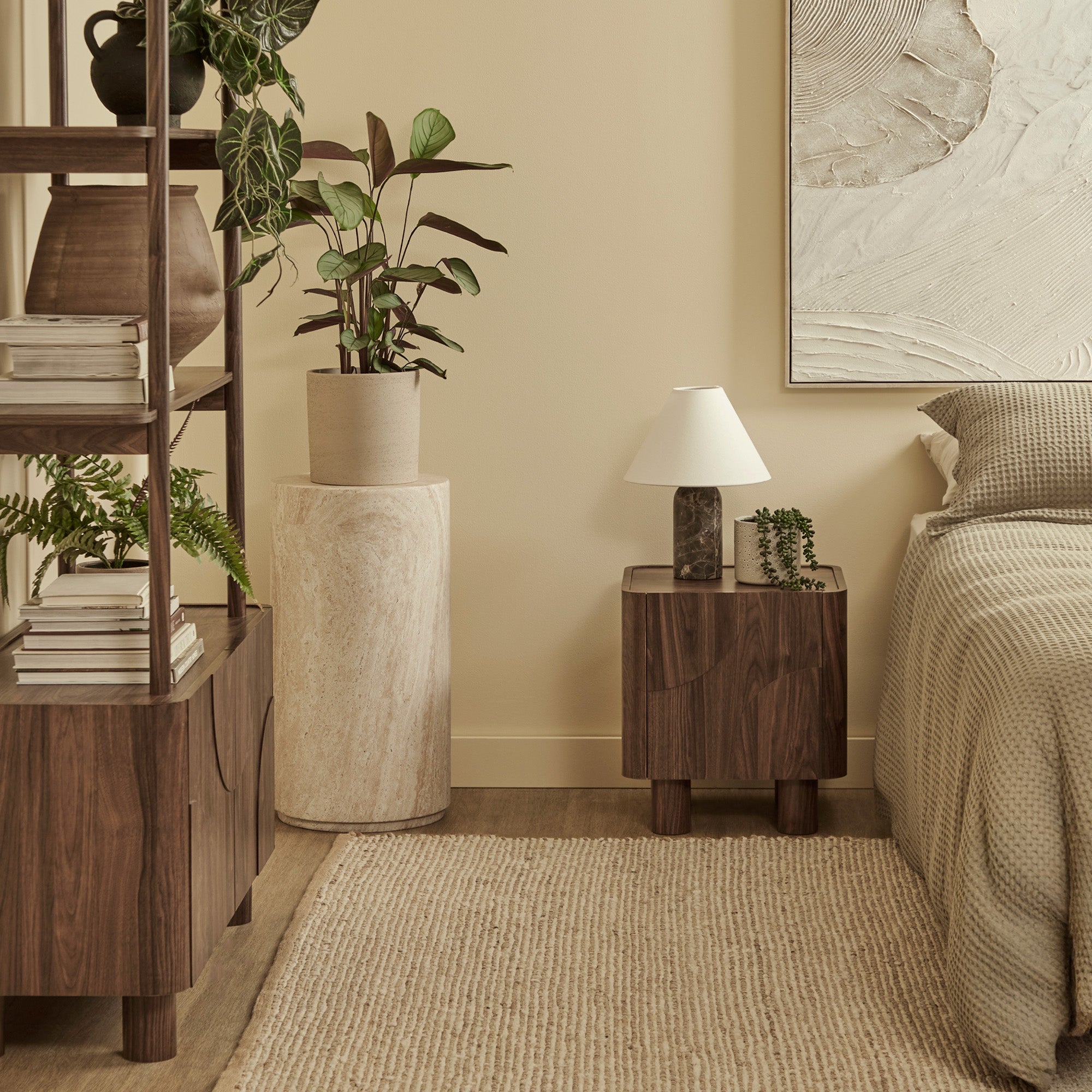 Iris Bedside Table Walnut (Set of 2)