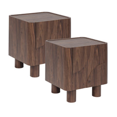 Iris Bedside Table Walnut (Set of 2)